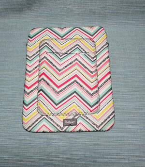31 Thirty-One Tote-A-Tablet Sleeve Case Party Punch Chevron Neoprene